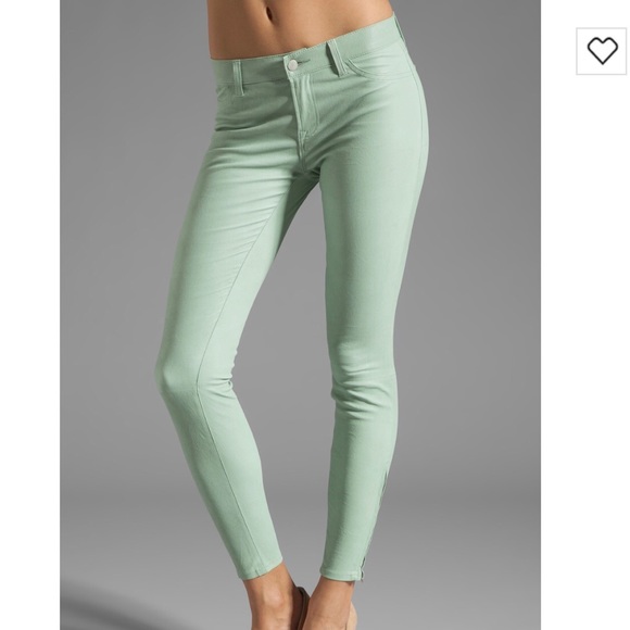 J Brand Pants - NWT J Brand Super Skinny Mint Leather Pants